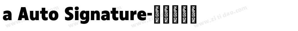 a Auto Signature字体转换